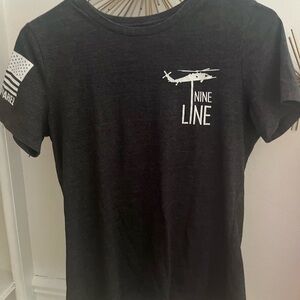 Nine Line Kids Charcoal T-Shirt with Helicopter Graphic